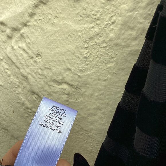 Dana Bachman sheer and velvet stripped top sz M - Picture 6 of 6